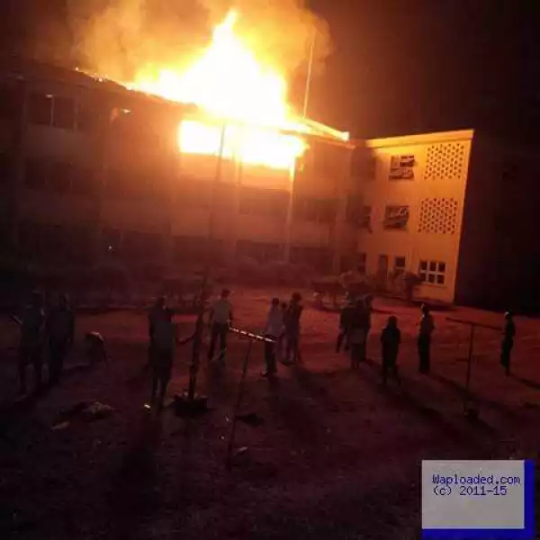 Photos: University Of Nigeria Nsukka Hostel Currently On Fire